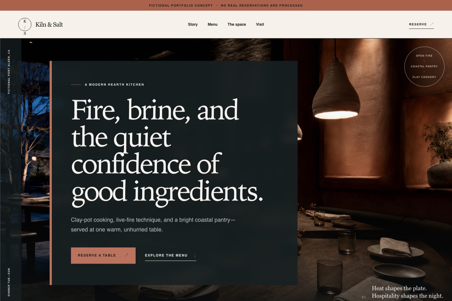 Kiln and Salt website